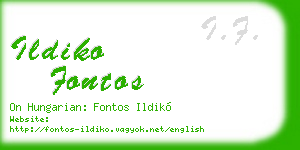 ildiko fontos business card